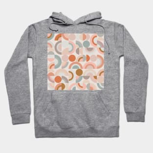 Pastel Modern Rainbows / Mid Century Geometry Hoodie